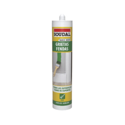 Masilla acrílica grietas blanco